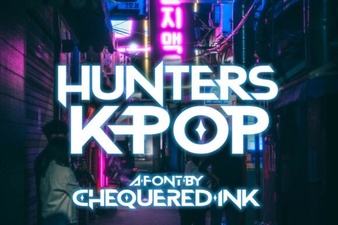 Hunter's K-Pop Fonts for Music & Design Projects