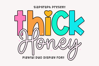 Thick Honey Duo Font for Creative Print Projects