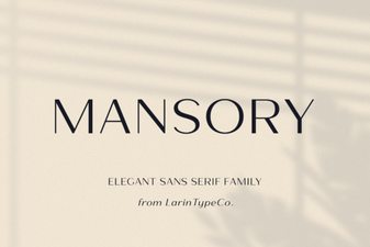 Mansory Font Design for Your Typography Projects